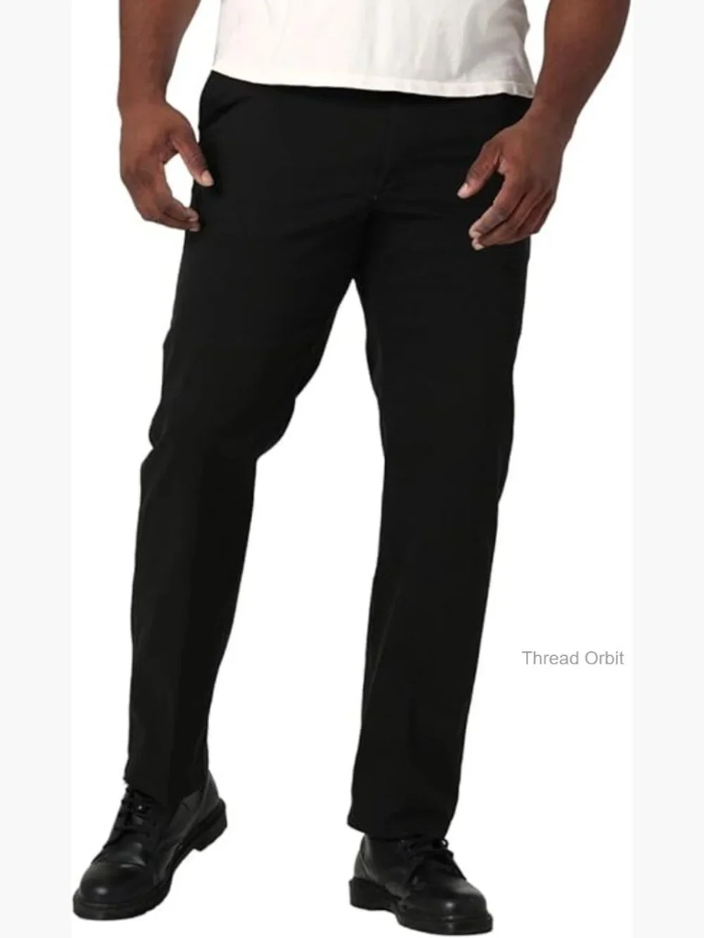 Big & Tall Straight Fit Flat Front Pants Flex Waistband